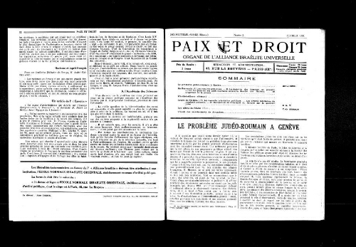 Paix et Droit.  (01/02/1938)